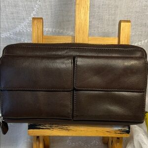 HOBO international Vintage leather large zip around wallet